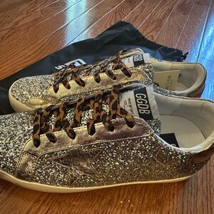 Golden Silver Glitter Sneakers size 10